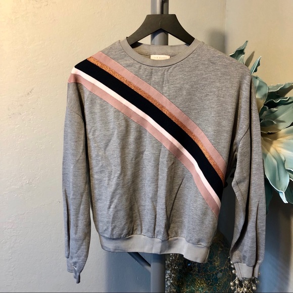Ted Baker London Glitter Stripe sweatshirt - Picture 1 of 6